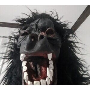 Gorilla Monster Mask Vintage Rubber Fur Fuzzy Hair Latex Creature Ape Halloween